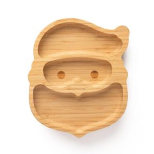 Plato de Bambú con ventosa Navidad Eco Rascals