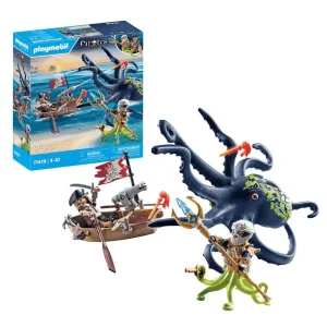 Playmobil Batalla con pulpo gigante