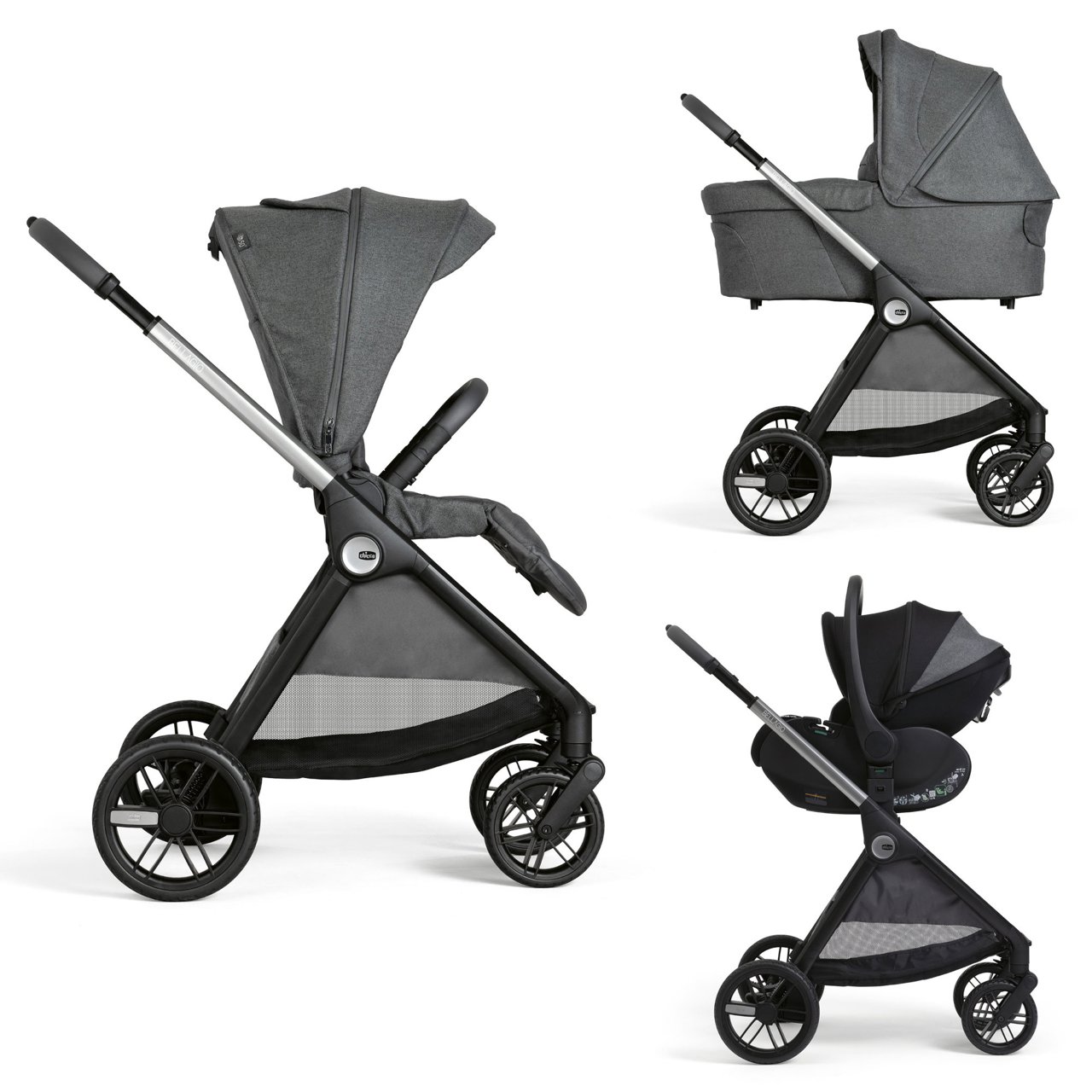 Carrito de bebé Trio Bellagio con capazo Flexi y First-Seat Recline Chicco - Imagen 2
